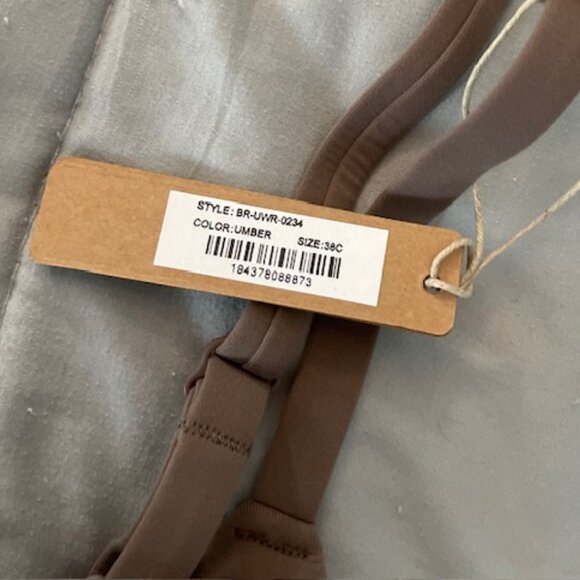 NWT SKIMS Bra 38C Underwire Neutral Minimalist Unpadded Everybody Beige Umber - Picture 5 of 6